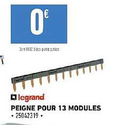peigne pour 13 modules legrand