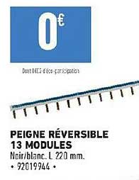 peigne réversible 13 modules