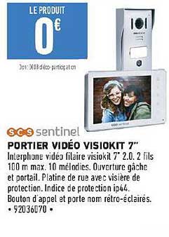 portier vidéo visiokit 7" scs sentinel