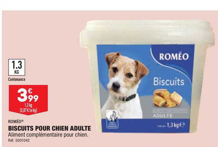 roméo biscuits pour chien adulte