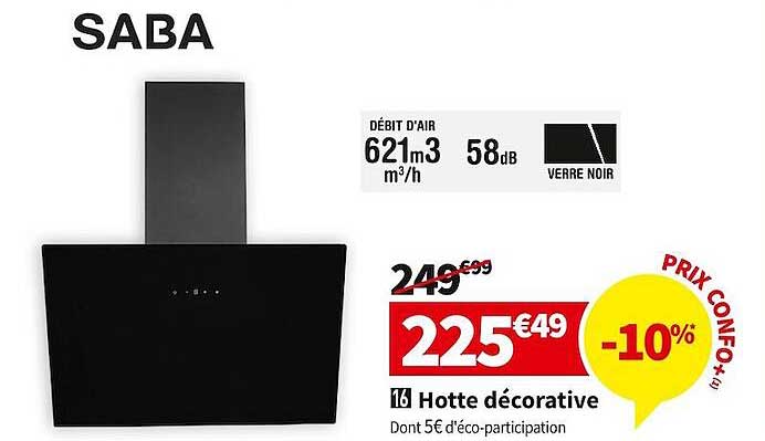 saba hotte décorative