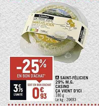 saint-félicien 29% m.g. casino ça vient d'ici