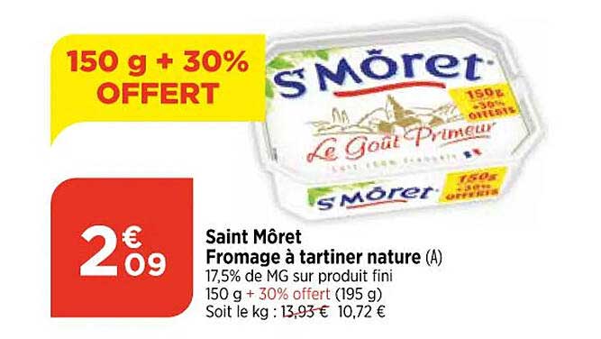 saint môret fromage à tartiner nature