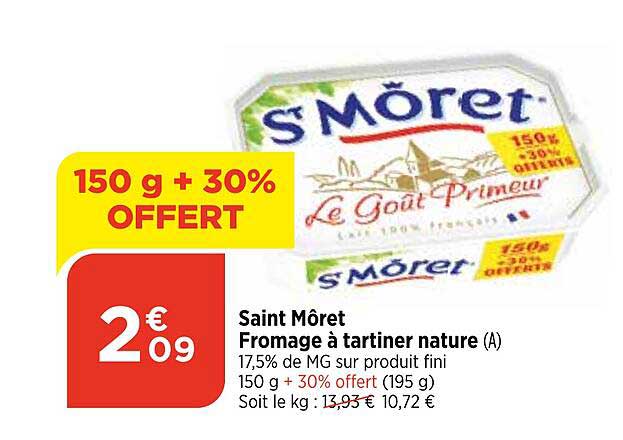 saint môret fromage à tartiner nature