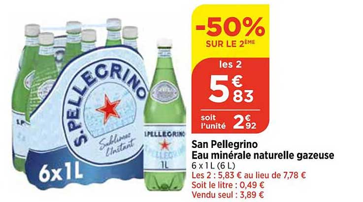 san pellegrino eau minérale naturelle gazeuse