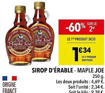 sirop d'érable - maple joe