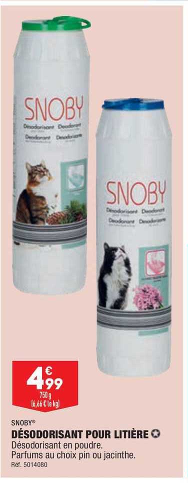 snoby désodorisant pour litière