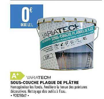sous-couche plaque de plâtre variatech