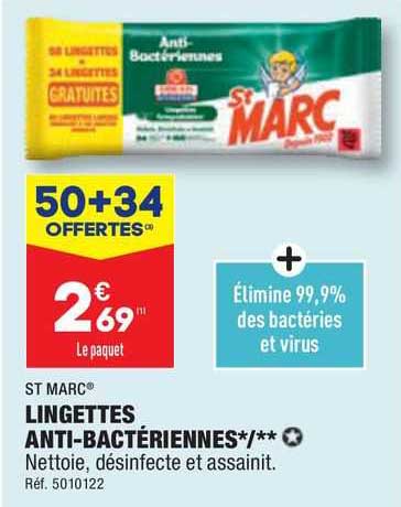 st marc lingettes anti-bactériennes