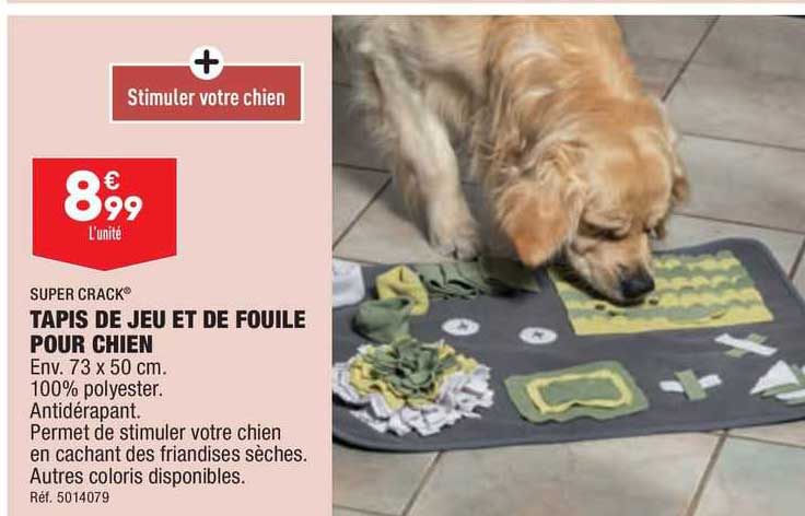 super crack tapis de jeu et de fouile pour chien
