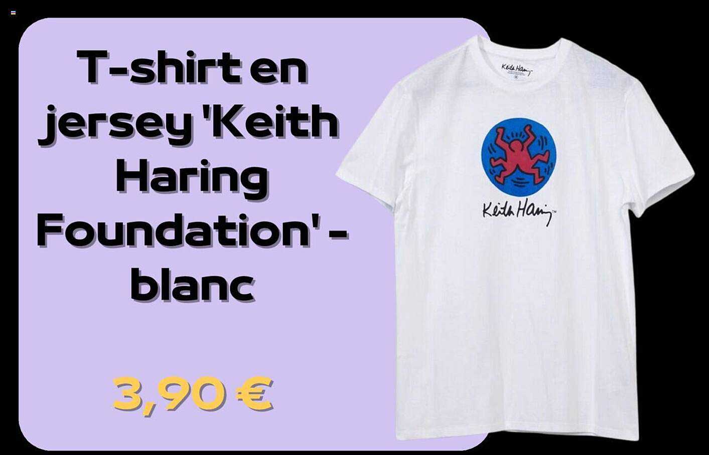 t-shirt en jersey 'keith haring foundation' - blanc