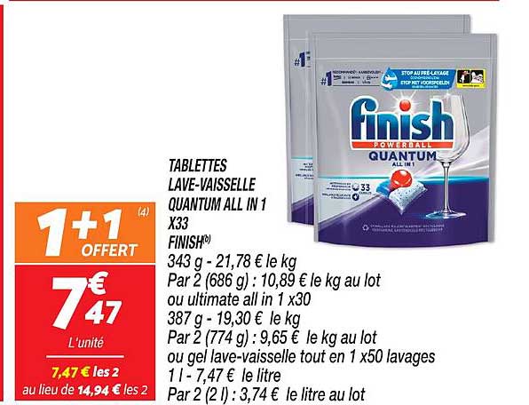 tablettes lave-vaiselle quantum all in 1 x33 finish