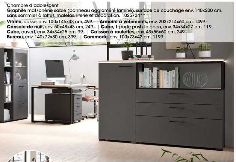 Vitrine, Armoire à Vêtements, Console De Nuit, Cube, Caisson à Roulettes, Bureau, Commode