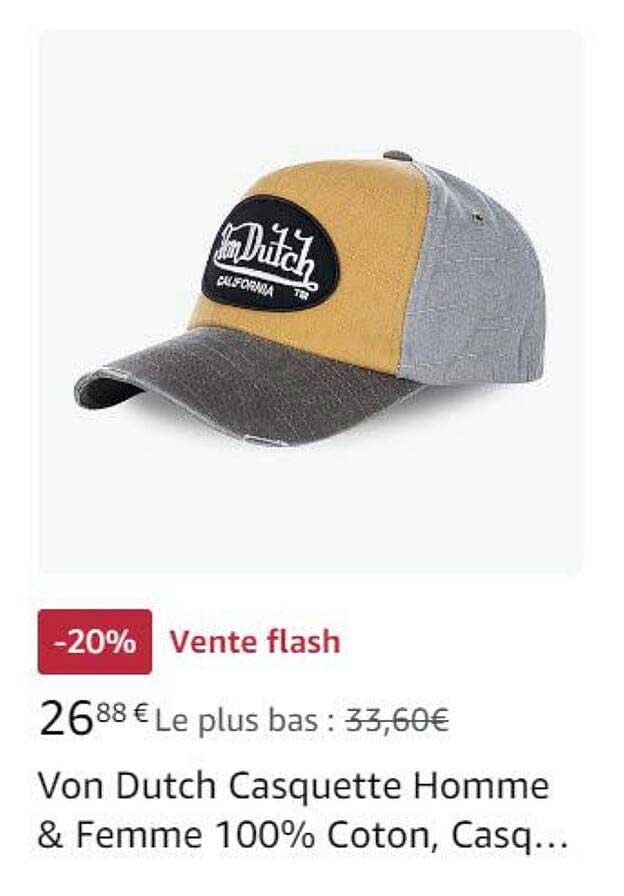 von dutch casquette homme & femme 100% coton, casq