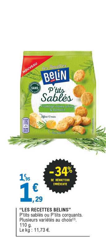 "les recettes belins" p'tits sablés