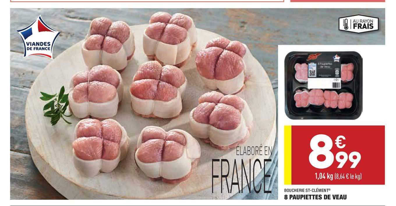 8 Paupiettes De Veau Boucherie St-clément
