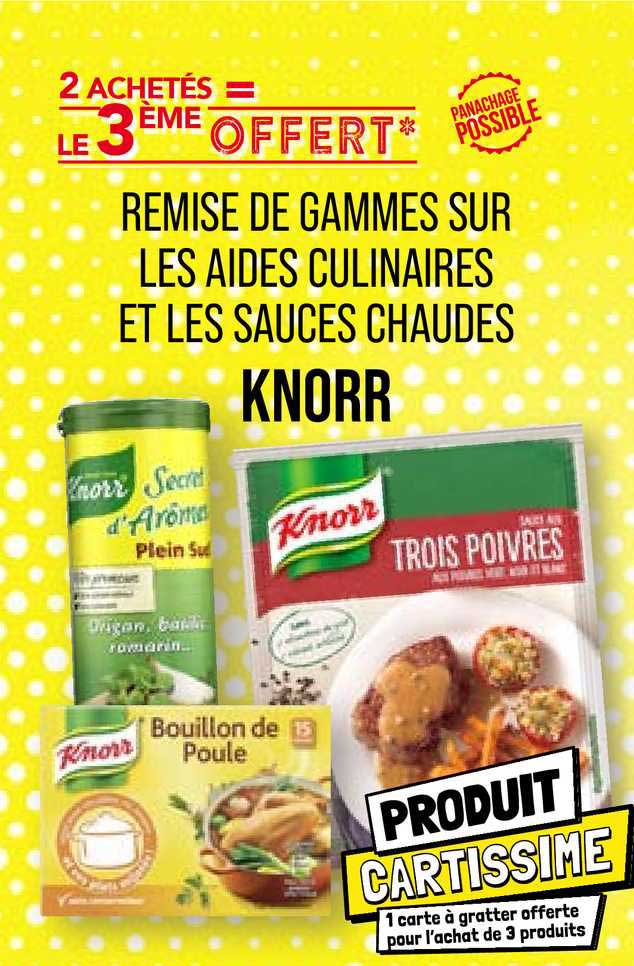 aides culinaires et sauces chaudes knorr