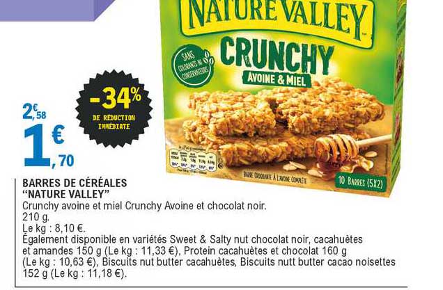 barres de céréales "nature valley"