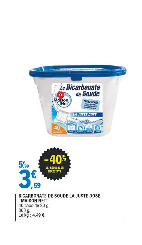 bicarbonate de soude la juste dose "maison net"