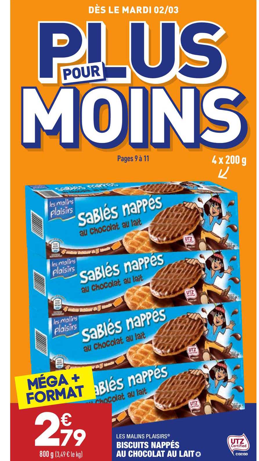 biscuits nappés au chocolat au lait les malins plaisirs