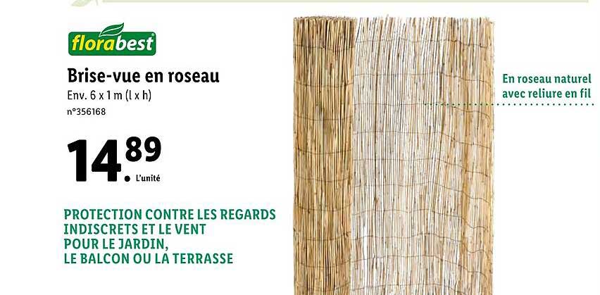 brise-vue en roseau florabest