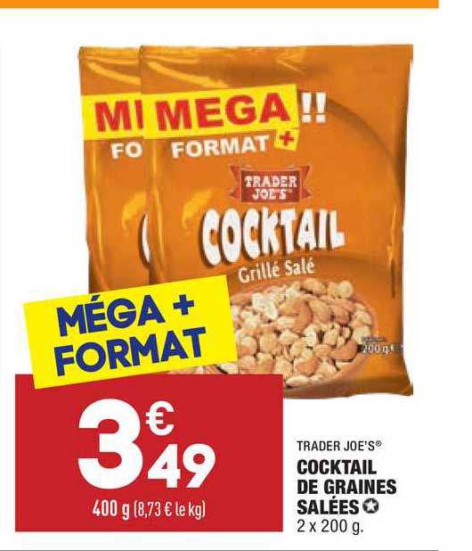 cocktail de graines salées trader joe's