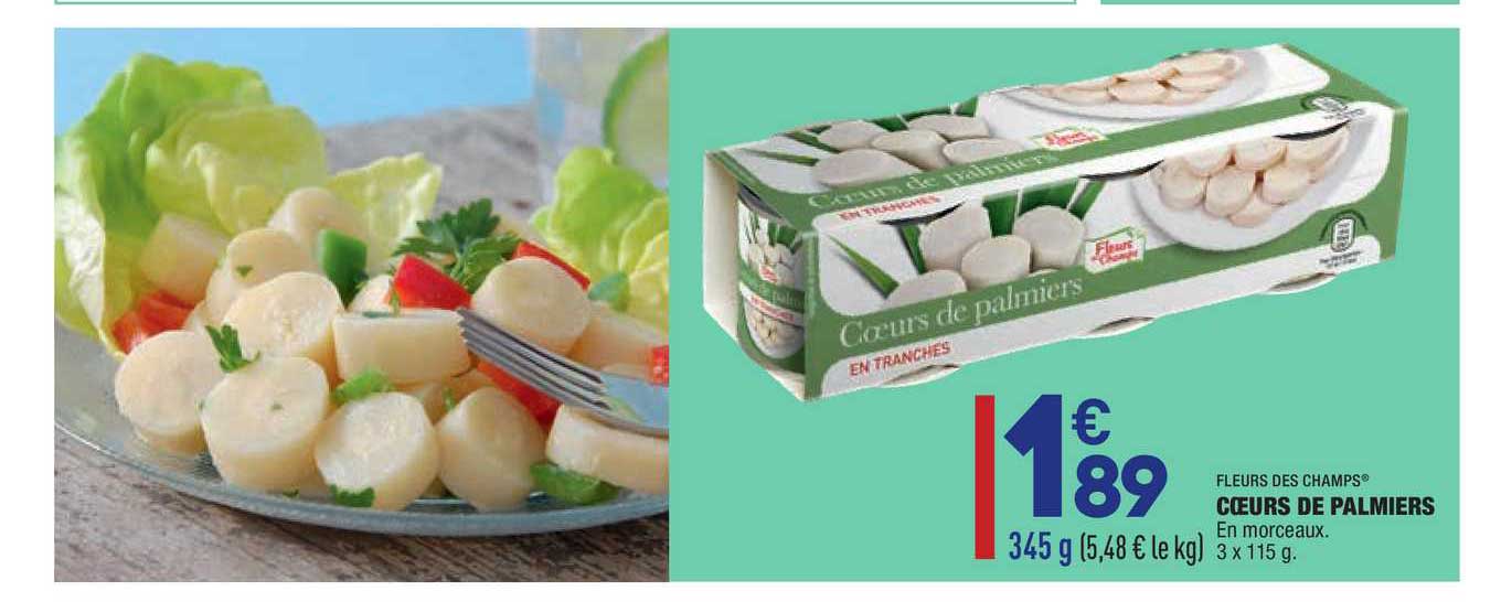 cœurs de palmiers fleurs des champs