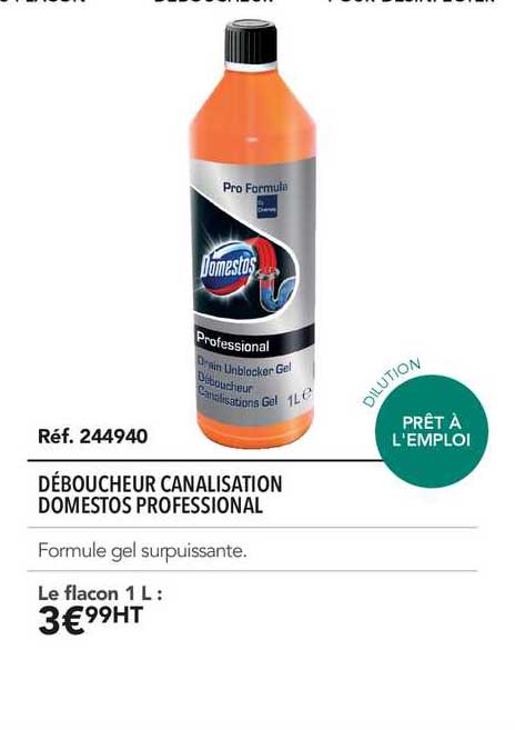déboucheur canalisation domestos professional