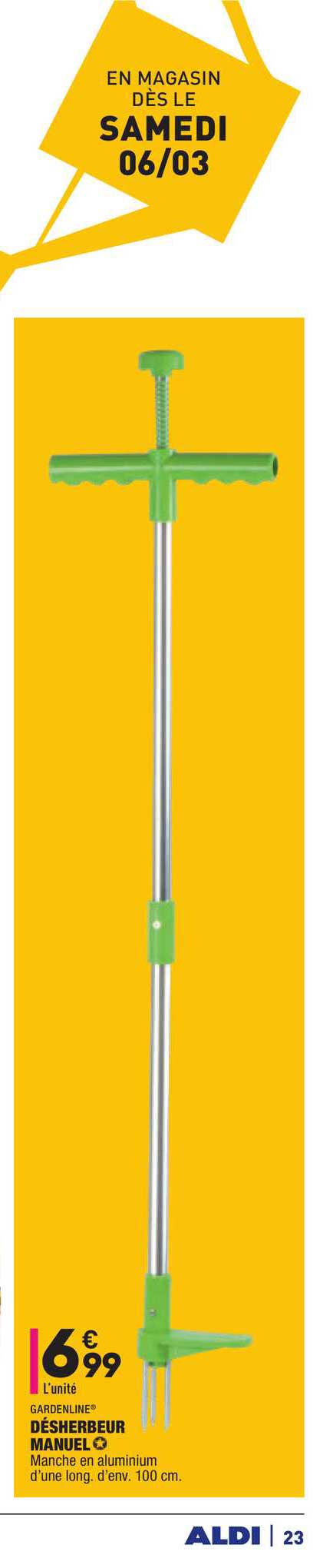 désherbeur manuel gardenline