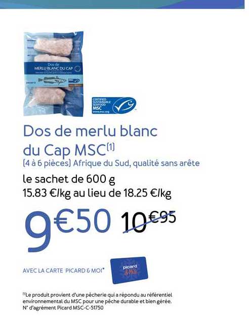 Dos De Merlu Blanc Du Caps Msc