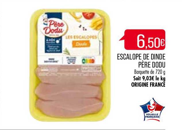 escalope de dinde père dodu