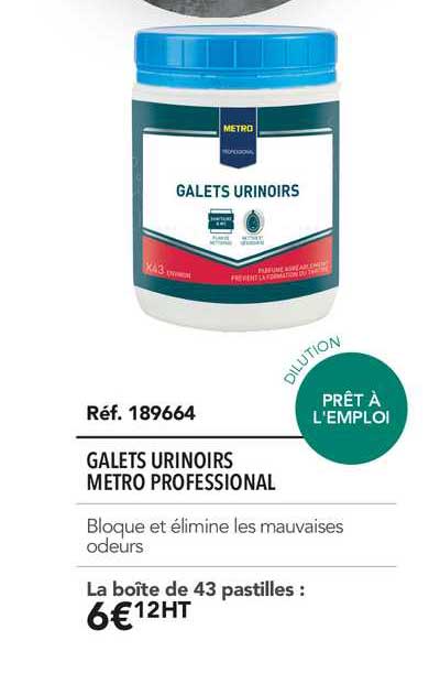 galets urinoirs metro professional
