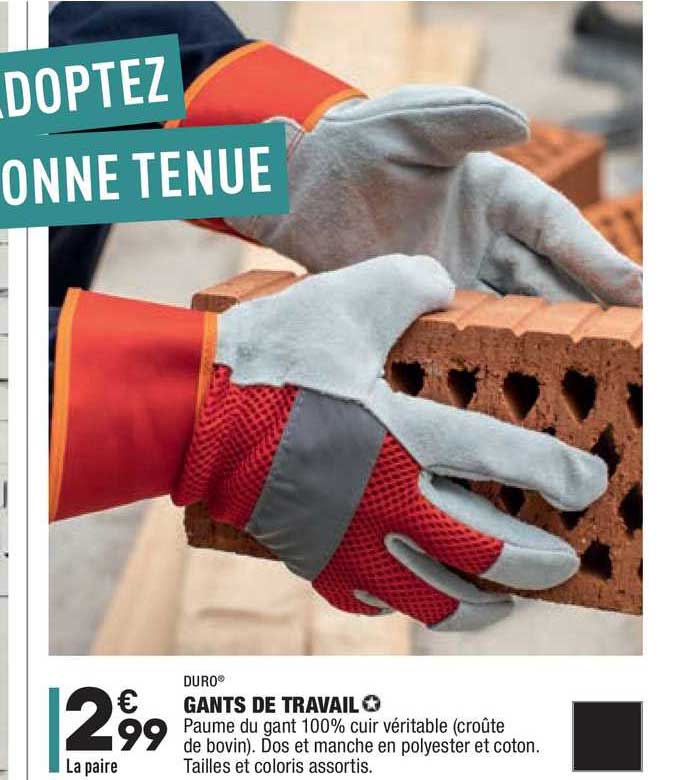 gants de travail duro