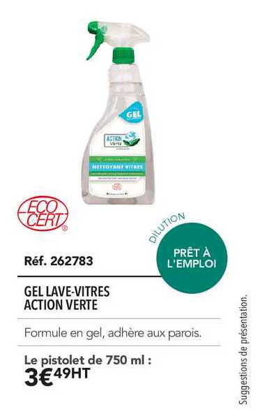gel lave vitres action verte