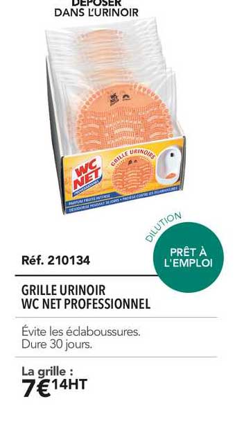 grille urinoir wc net professionnel