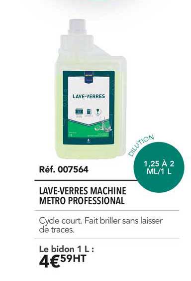 lave verres machine metro professional