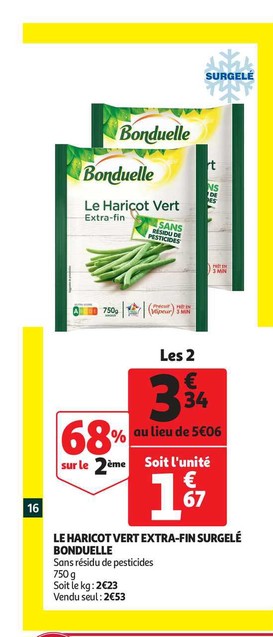 le haricot vert extra-fin surgelé bonduelle