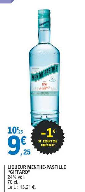 liqueur menthe-pastille "giffard"