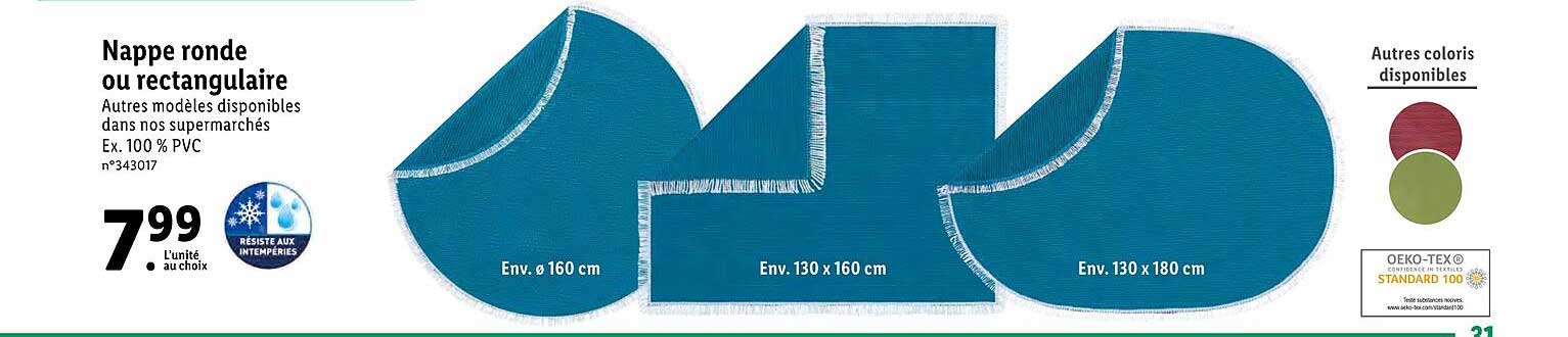 Nappe Ronde Ou Rectangulaire