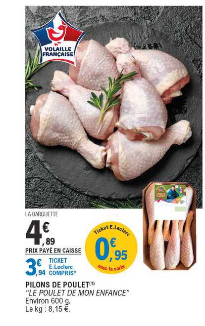 pilons de poulet "le poulet de mon enfance"