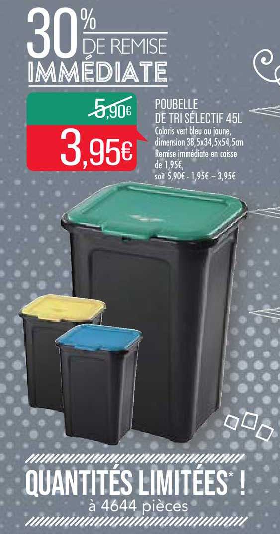 Poubelle De Tri Sélectif 45l