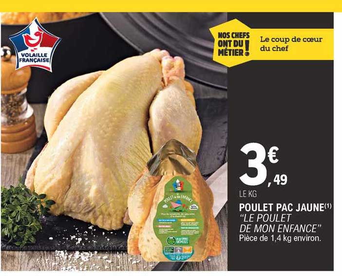Poulet Pac Jaune "le Poulet De Mon Enfance"