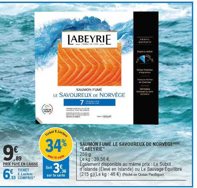 Saumon Fumé Le Savoureux De Norvège "labeyrie"
