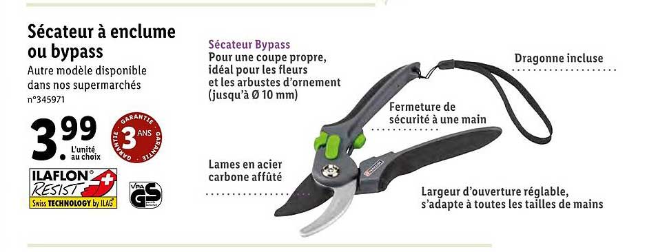 sécateur à enclume ou bypass