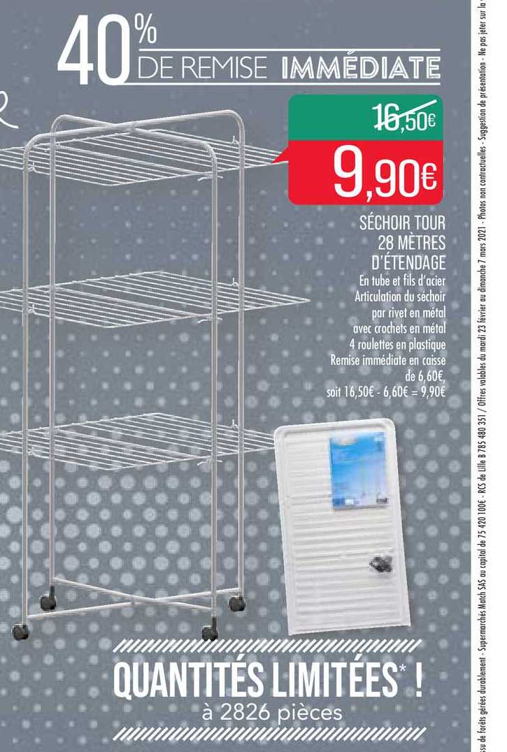 séchoir tour 28 mètres d'étendage