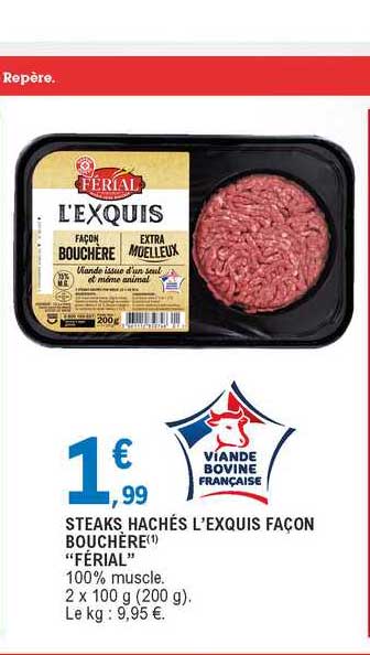 steaks hachés l'exquis façon bouchère "férial"