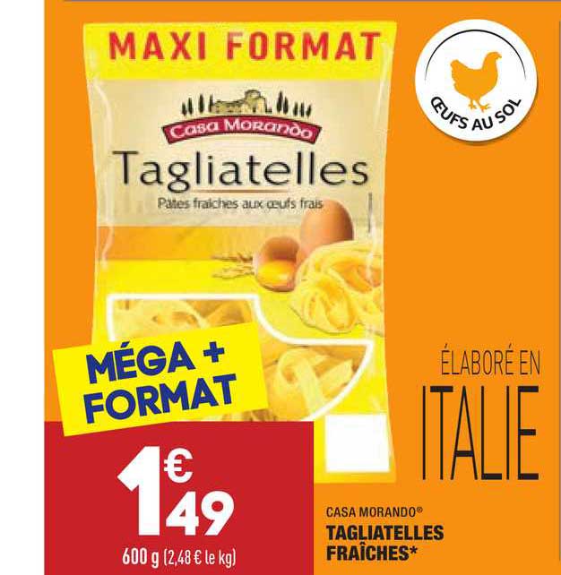 tagliatelles fraîches casa morando