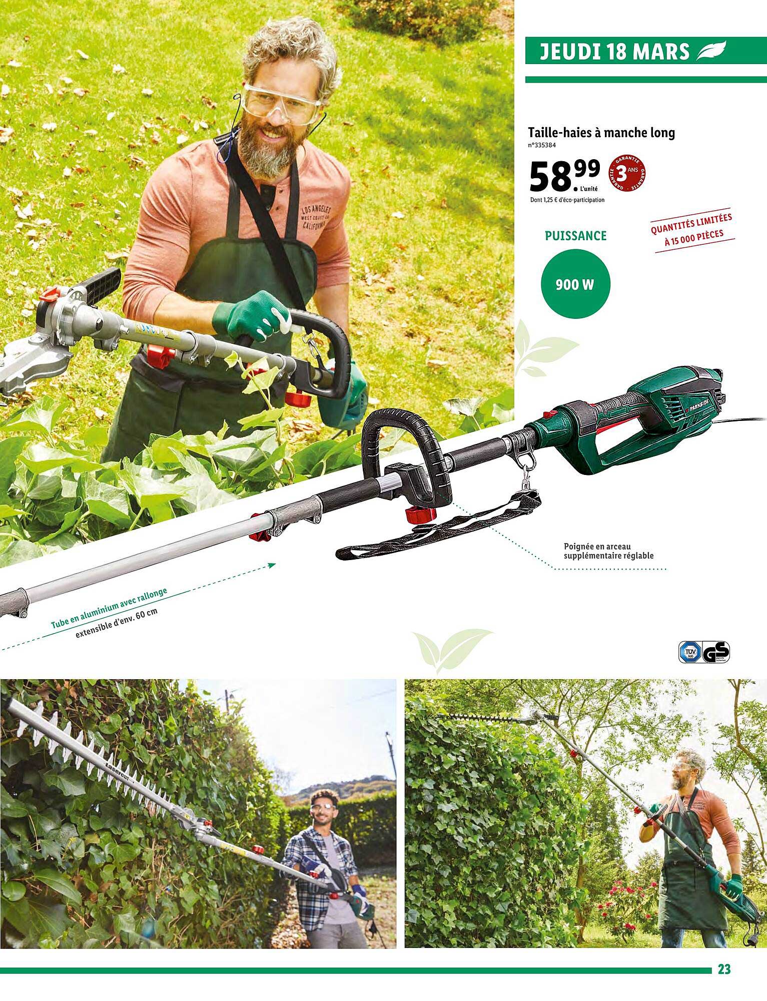 taille-haies à manche long