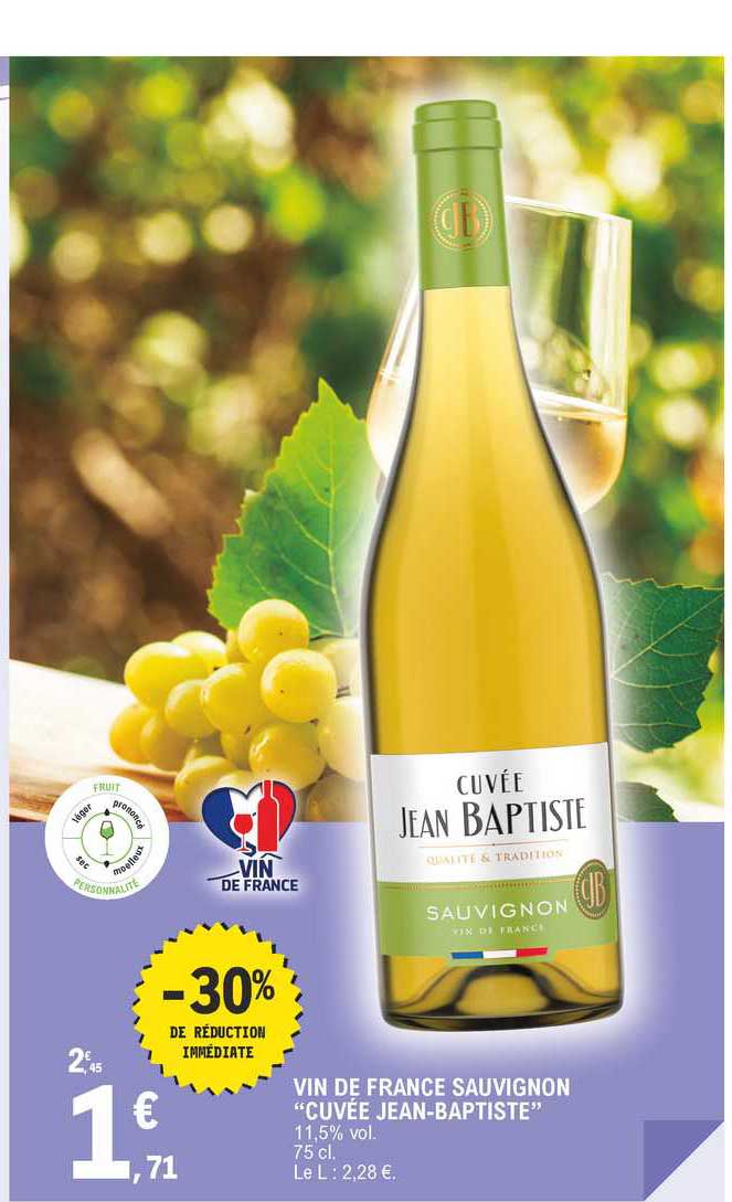 vin de france sauvignon "cuvée jean-baptiste"