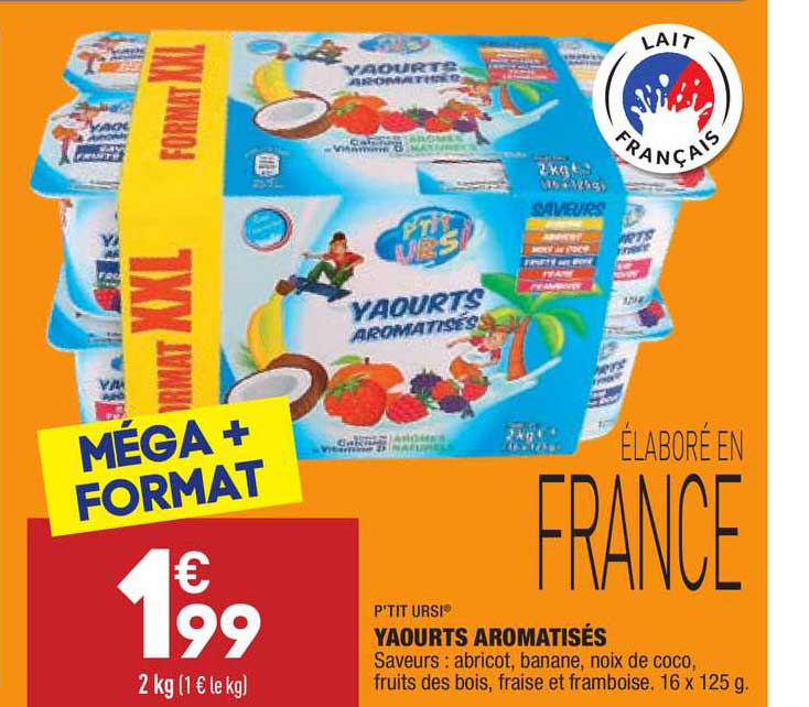 Yaourts Aromatisés P'tit Ursi